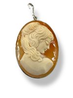 Pendant Mandile 1922 Woman Cammei  in Silver Conchiglia 2MCICM122